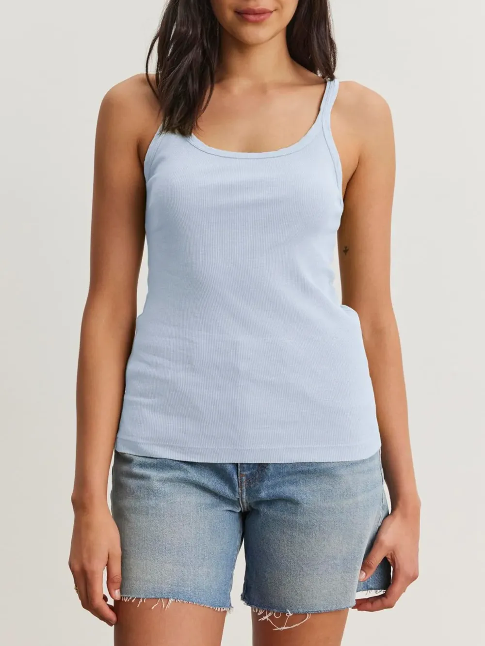 Aliza Ribbed Cotton Layering Tank