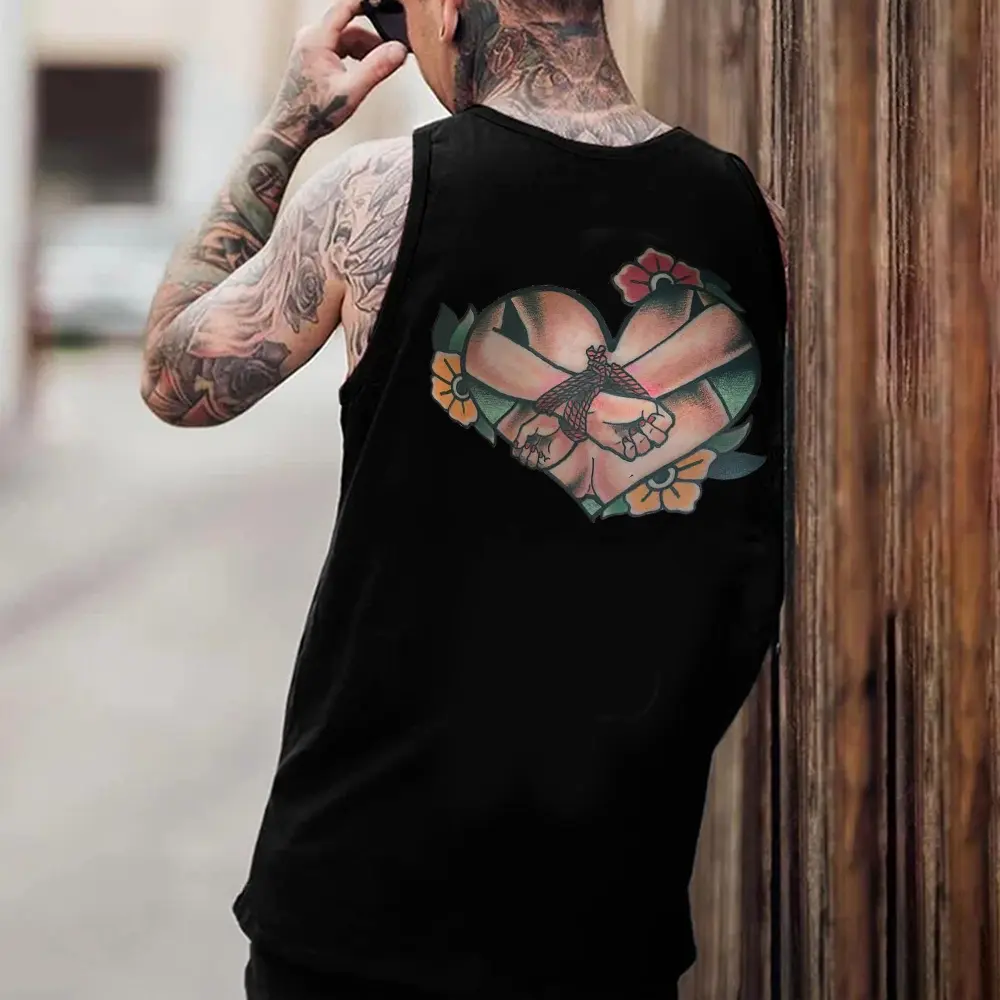 Naked Woman With Her Hands Tied Printed Men's Tank