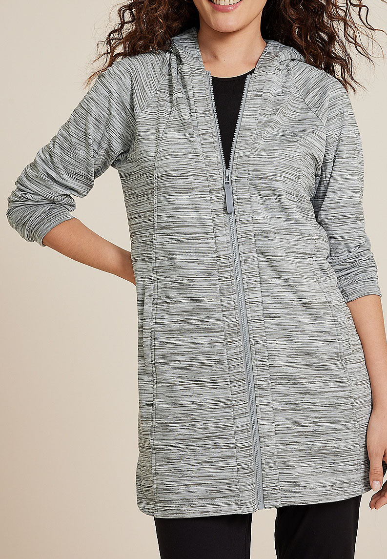 Athleisure Knit Long Jacket