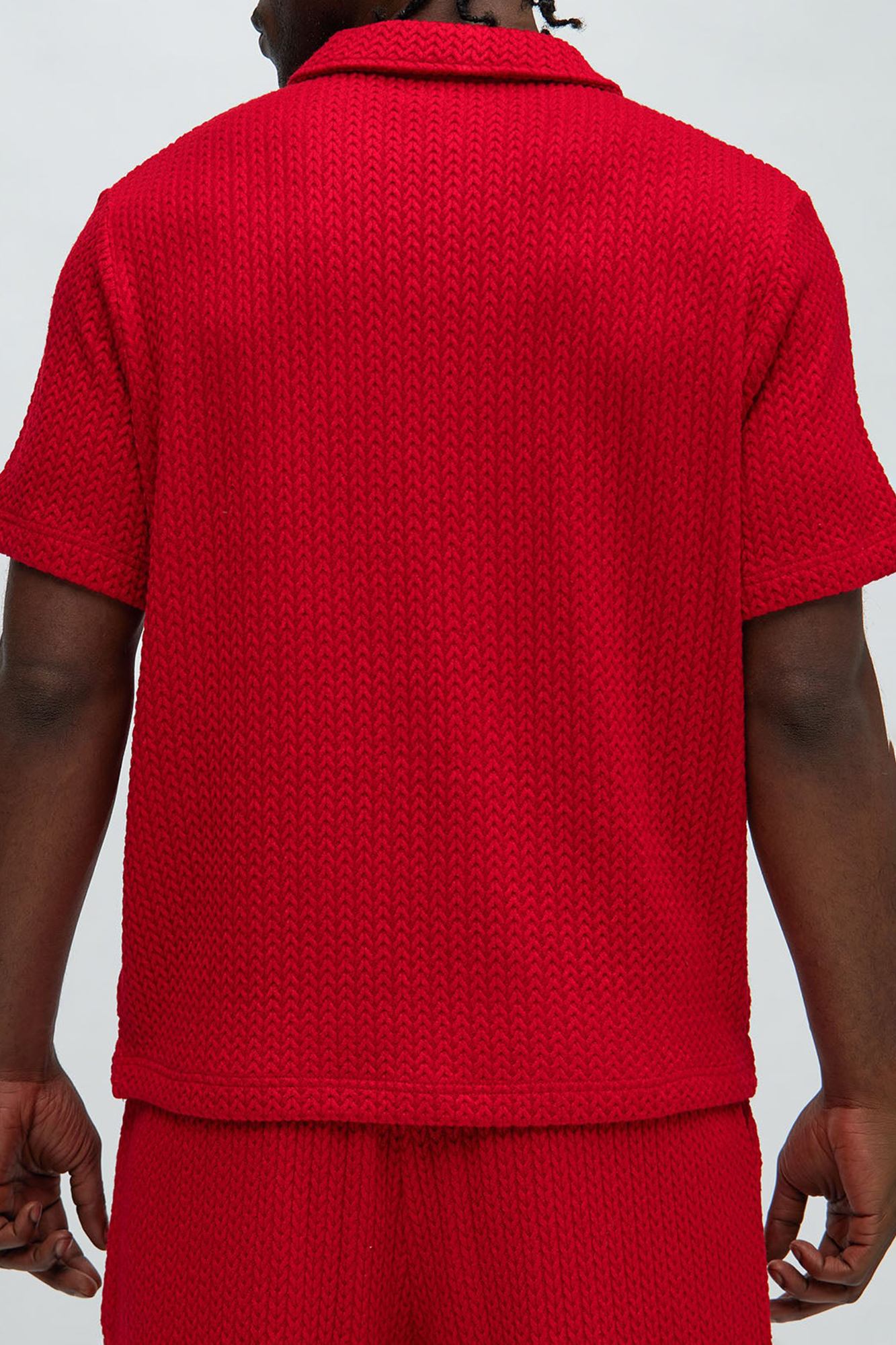 Catanina Textured Polo - Red