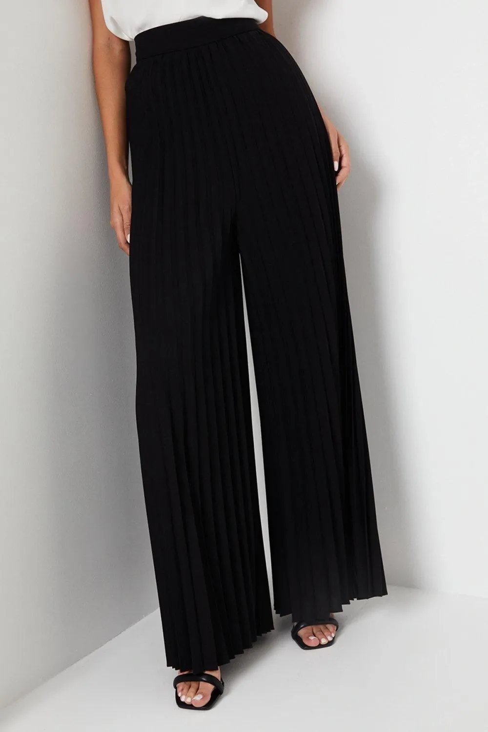 Chiffon Pleated Palazzo Trouser