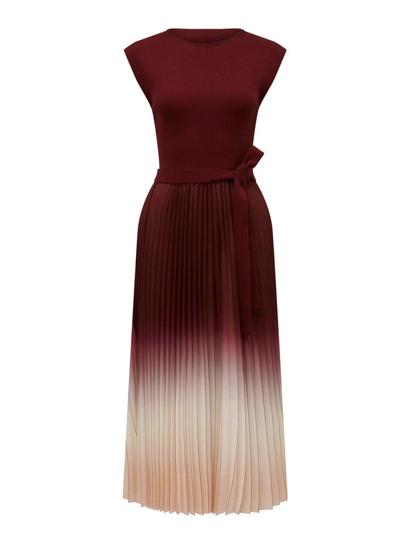 Elsie Ombre Pleated Midi Dress