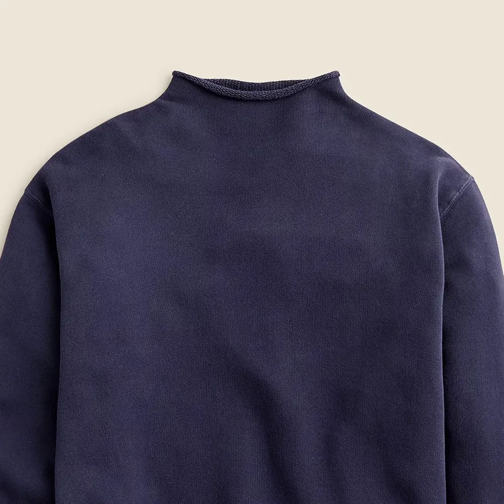 Cotton Terry Rollneck Sweatshirt