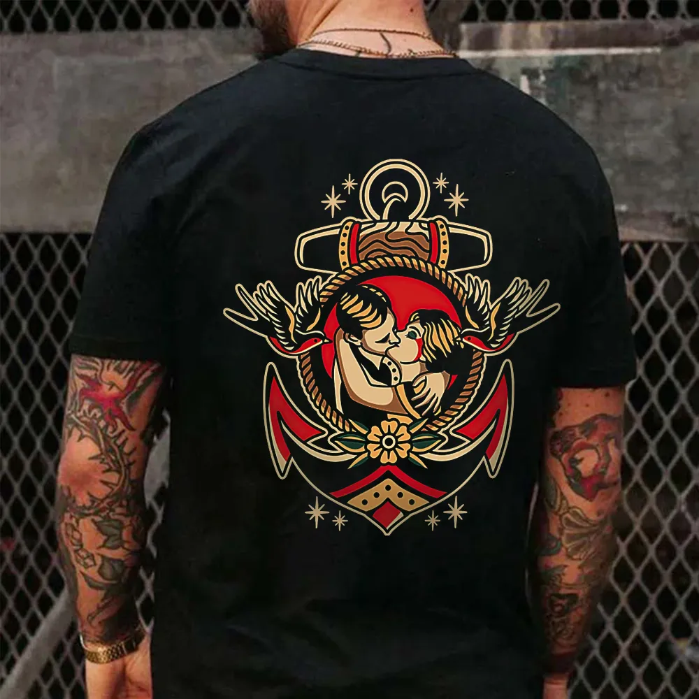 Kiss Of Love Printed Men's T-shirt