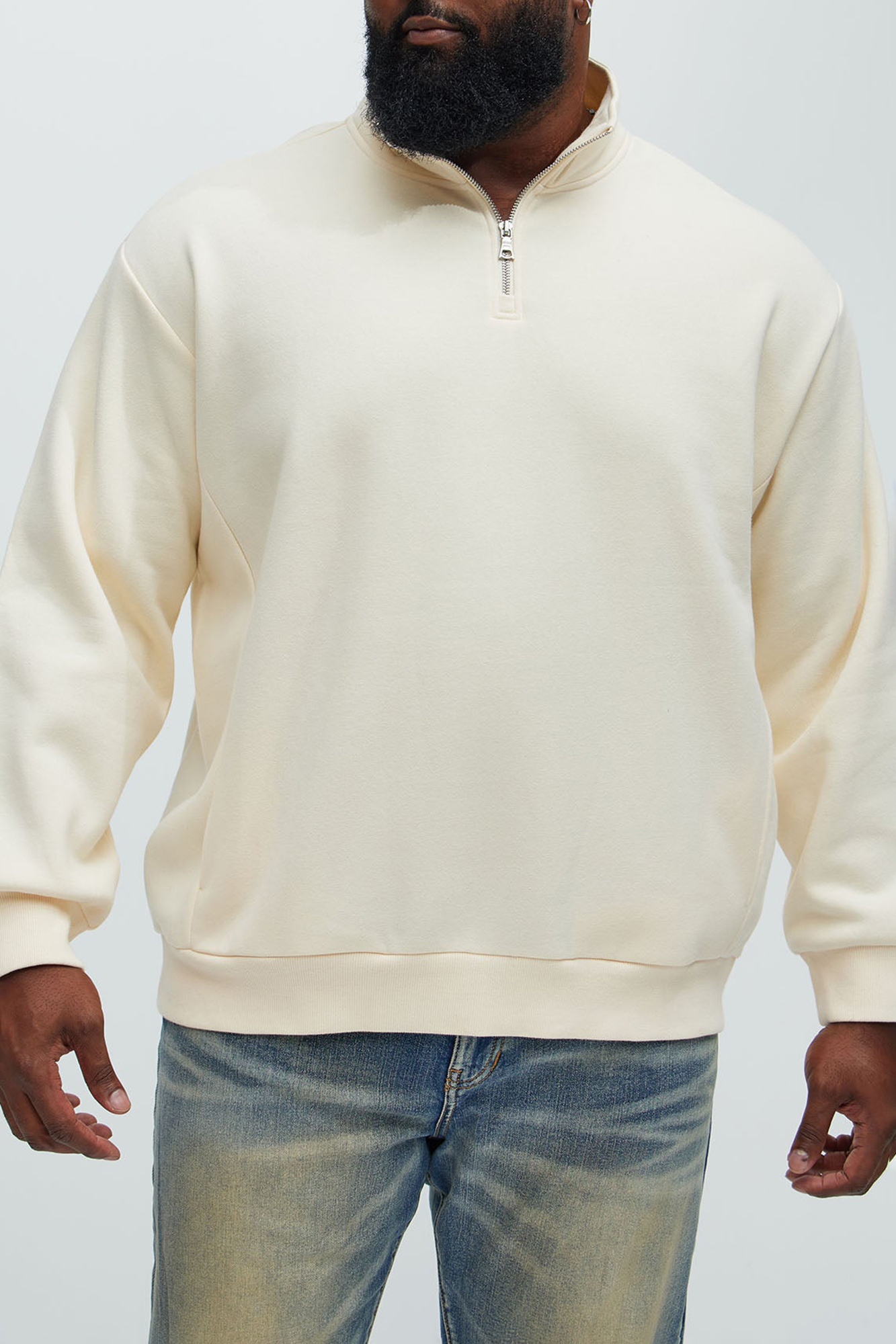 Quarter Zip Collar Sweatshirt