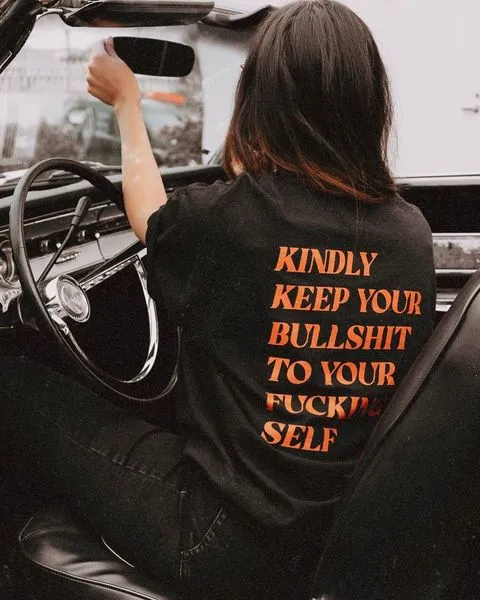 Women Slogan Printed T Shirt