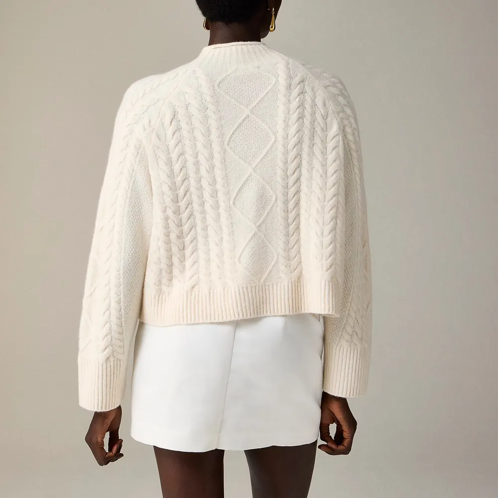 Cable-knit  sweater in Supersoft yarn