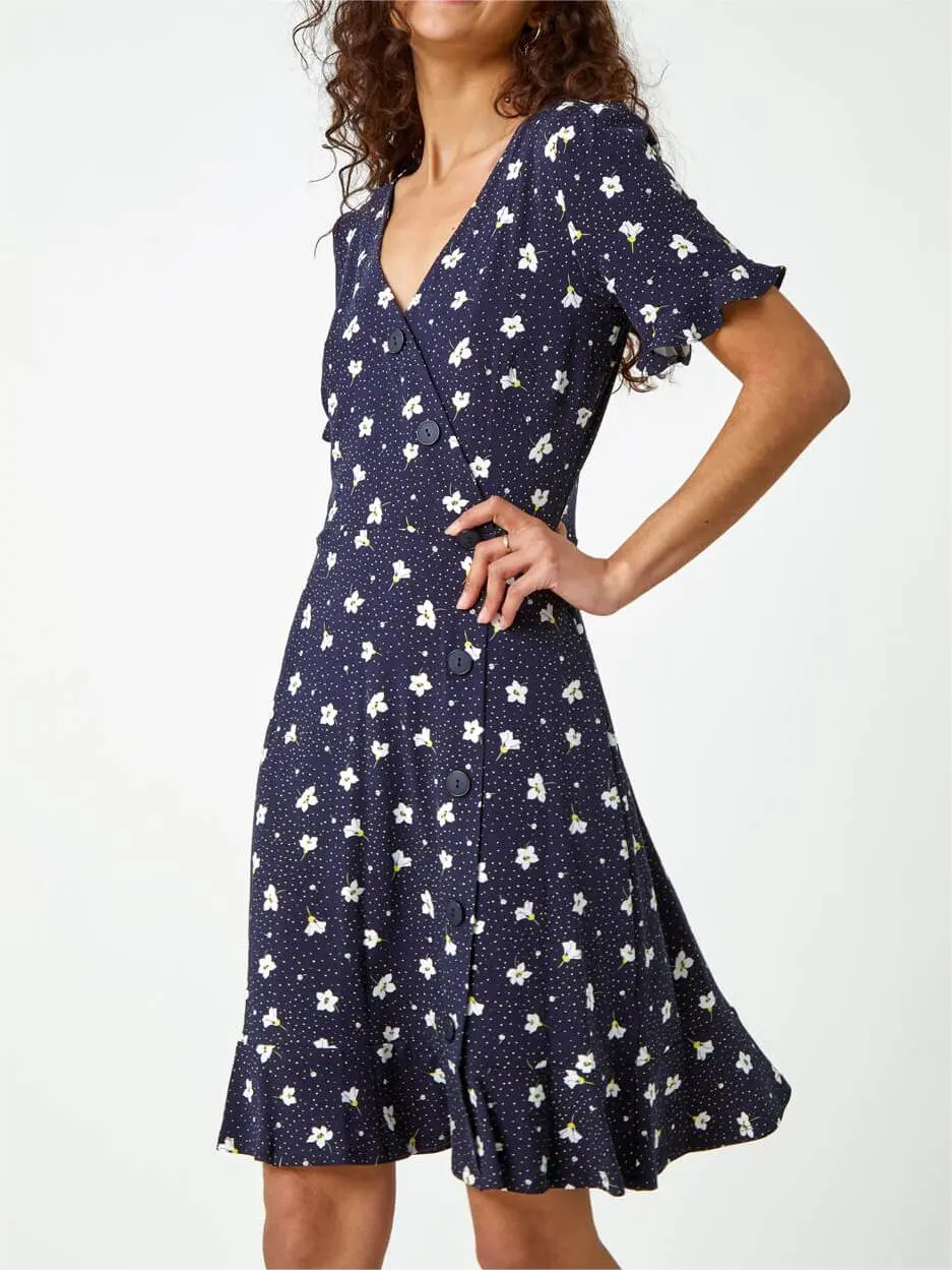 Comfortable resort print dress