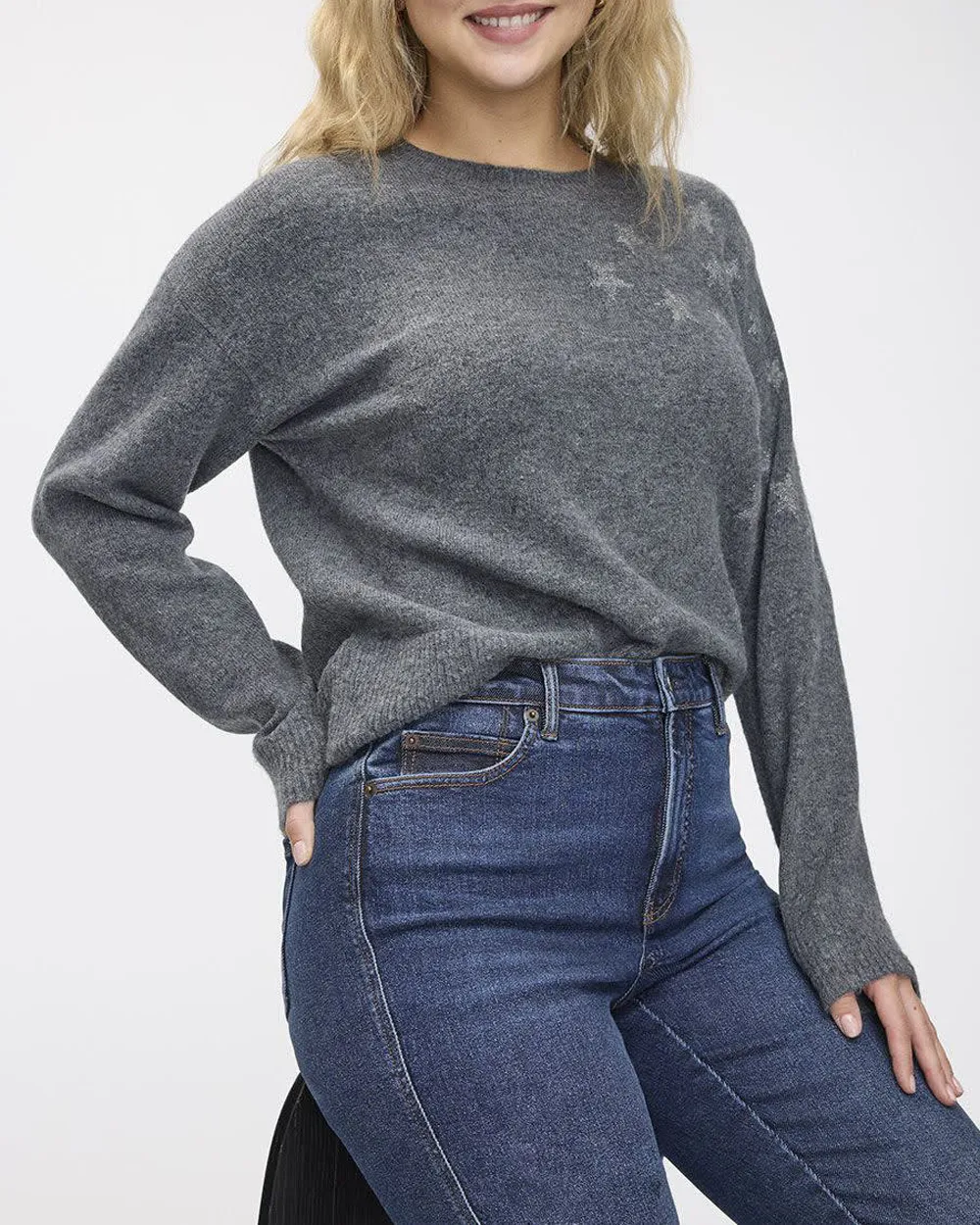 Long-Sleeve Crew-Neck PlushSoft Loose Sweater