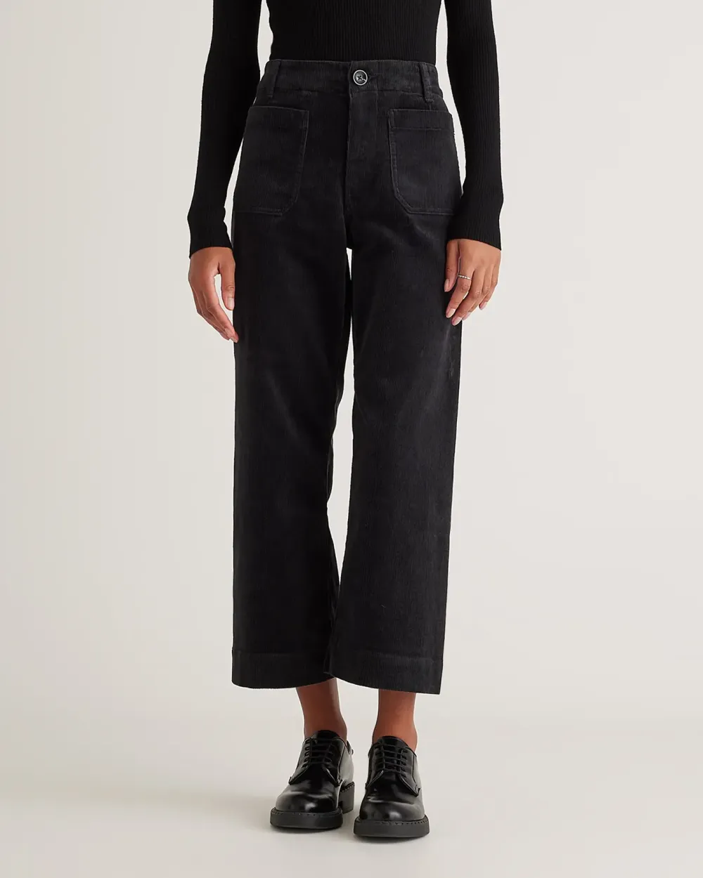 Corduroy Cropped Wide Leg Pants