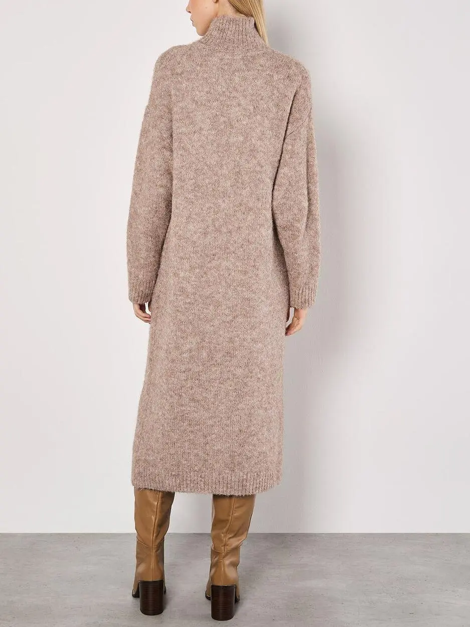 Oversized Fluffy Jumper Midi Dress