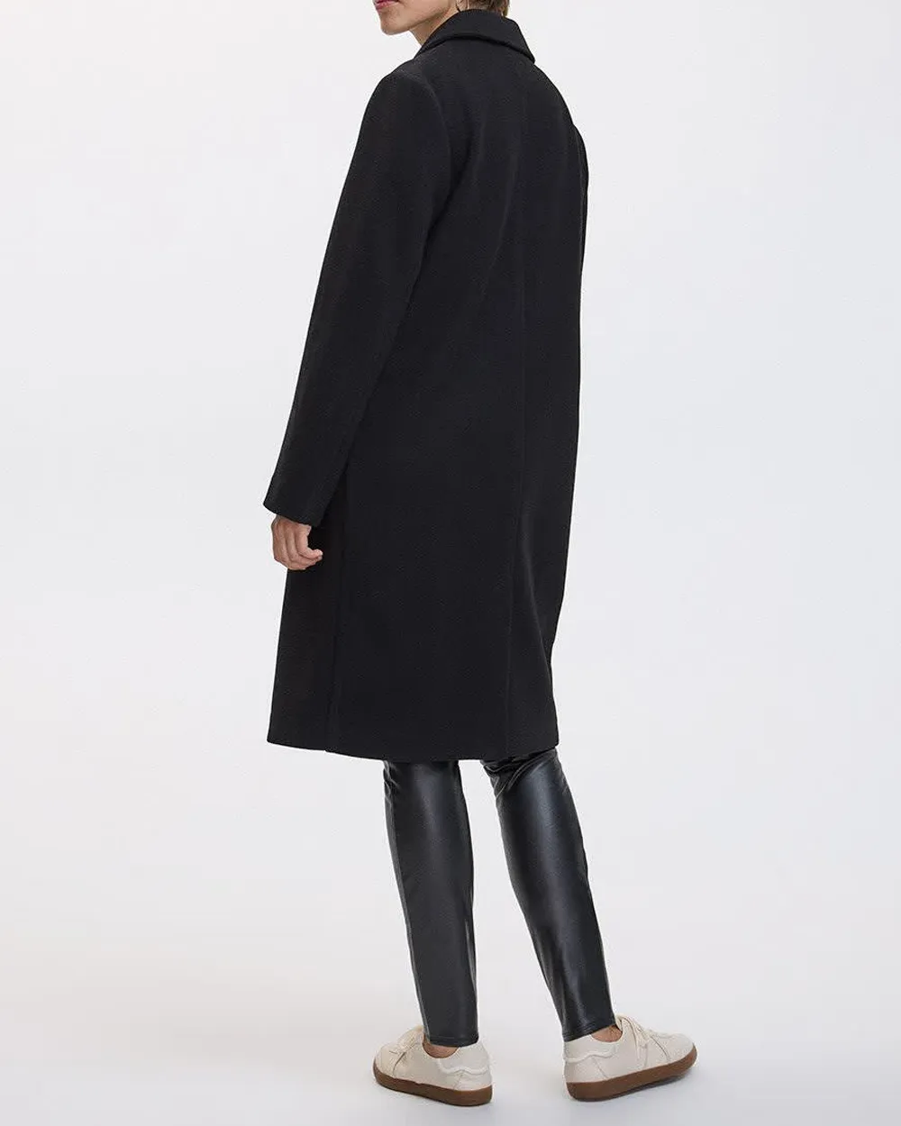 Long Coat with Two-Button Closure