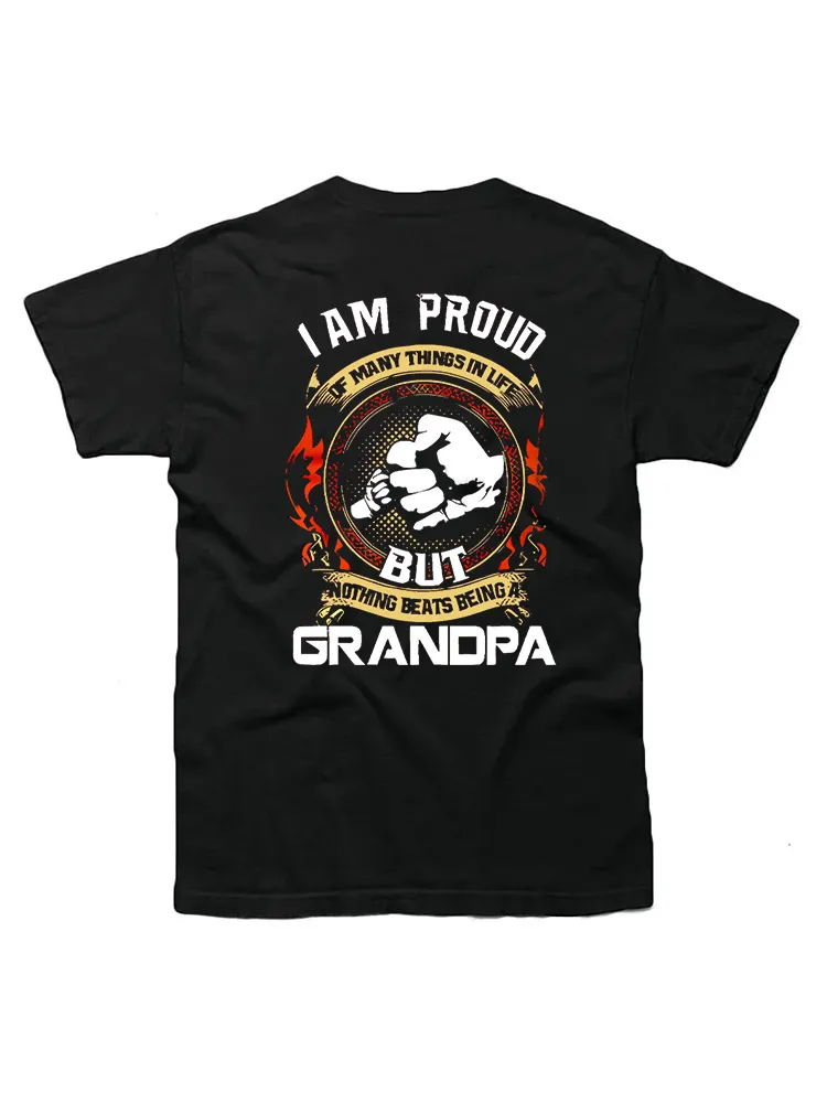 Father'S Day Men'S Letter Hand Gesture T-Shirt