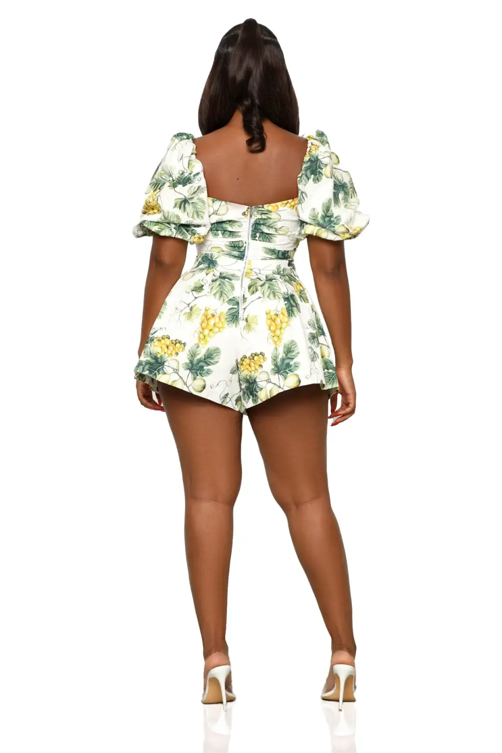 On The Vine Flirty Romper (White Multi)