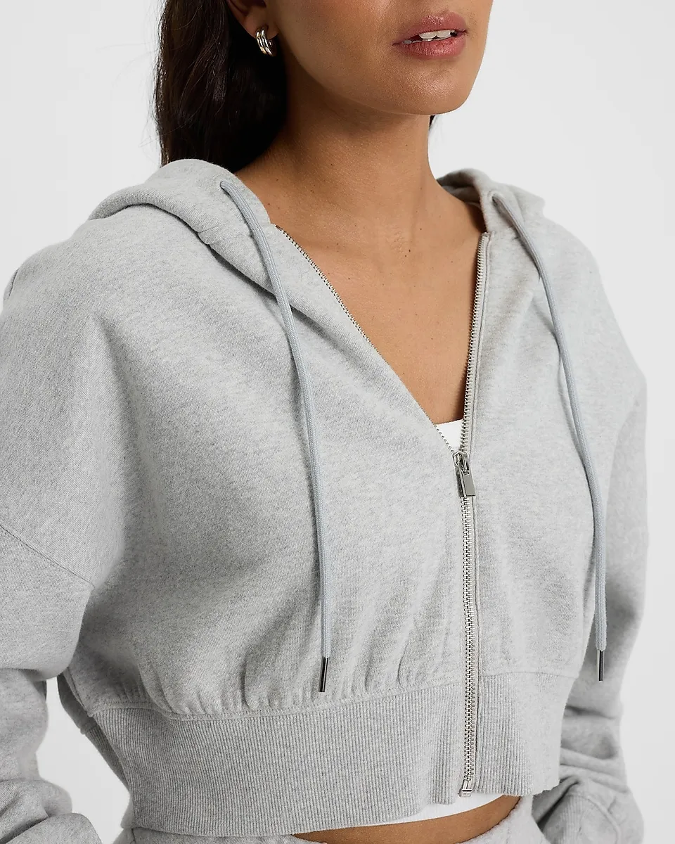 Zip Up Cropped Hoodie