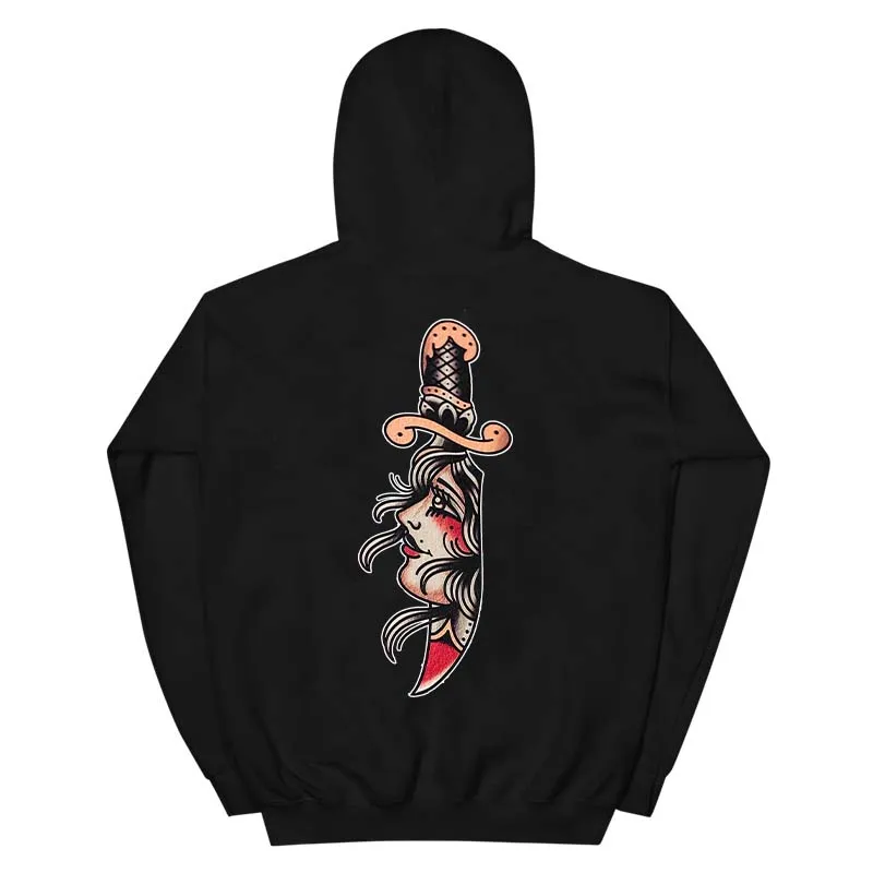 Woman Weapon Printed Men's Casual Loose Hoodie