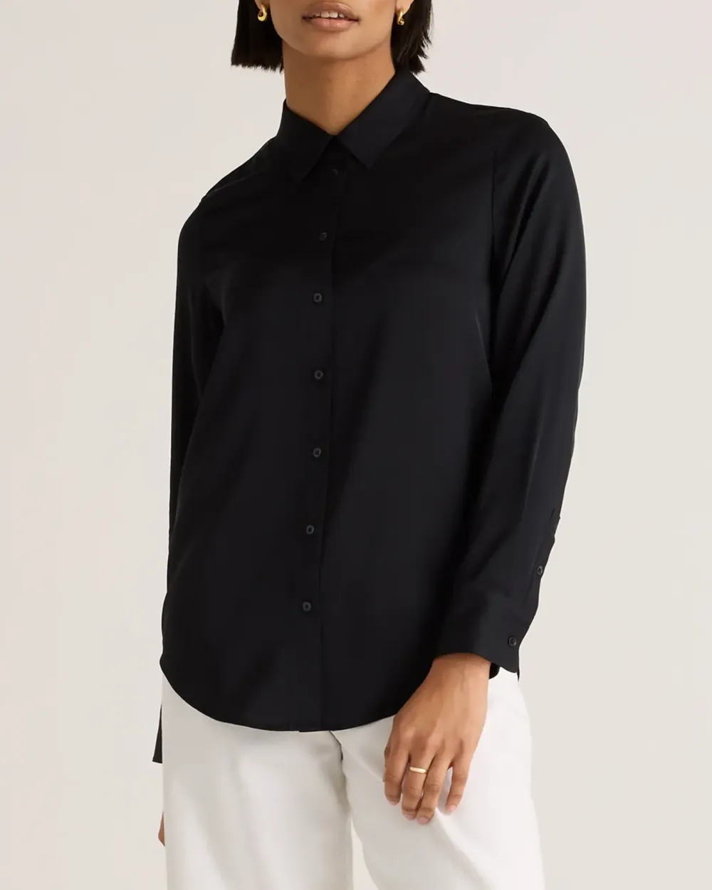 Button Front Regular Blouse