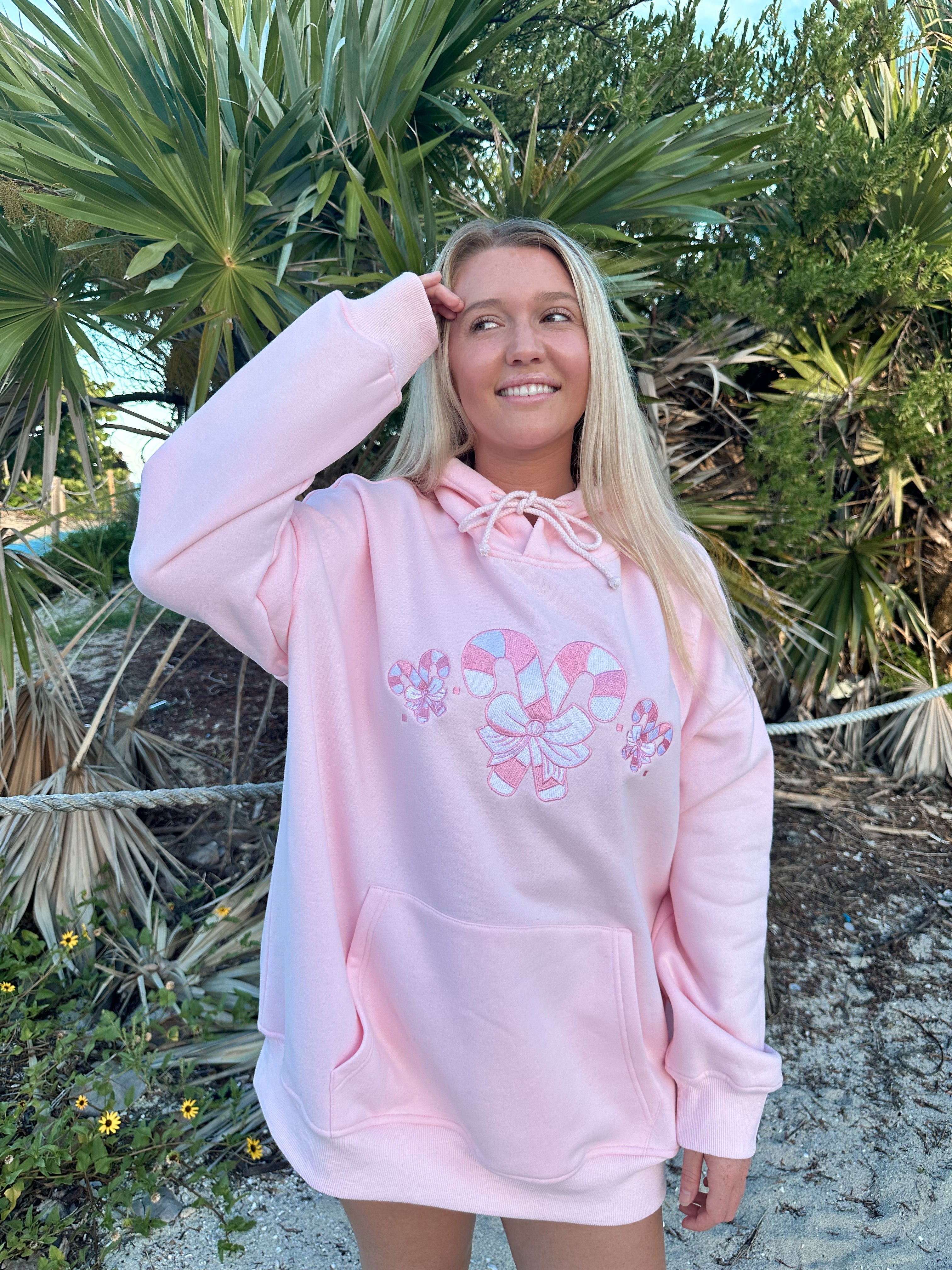 Light Pink Candy Cane Wonderland Hoodie