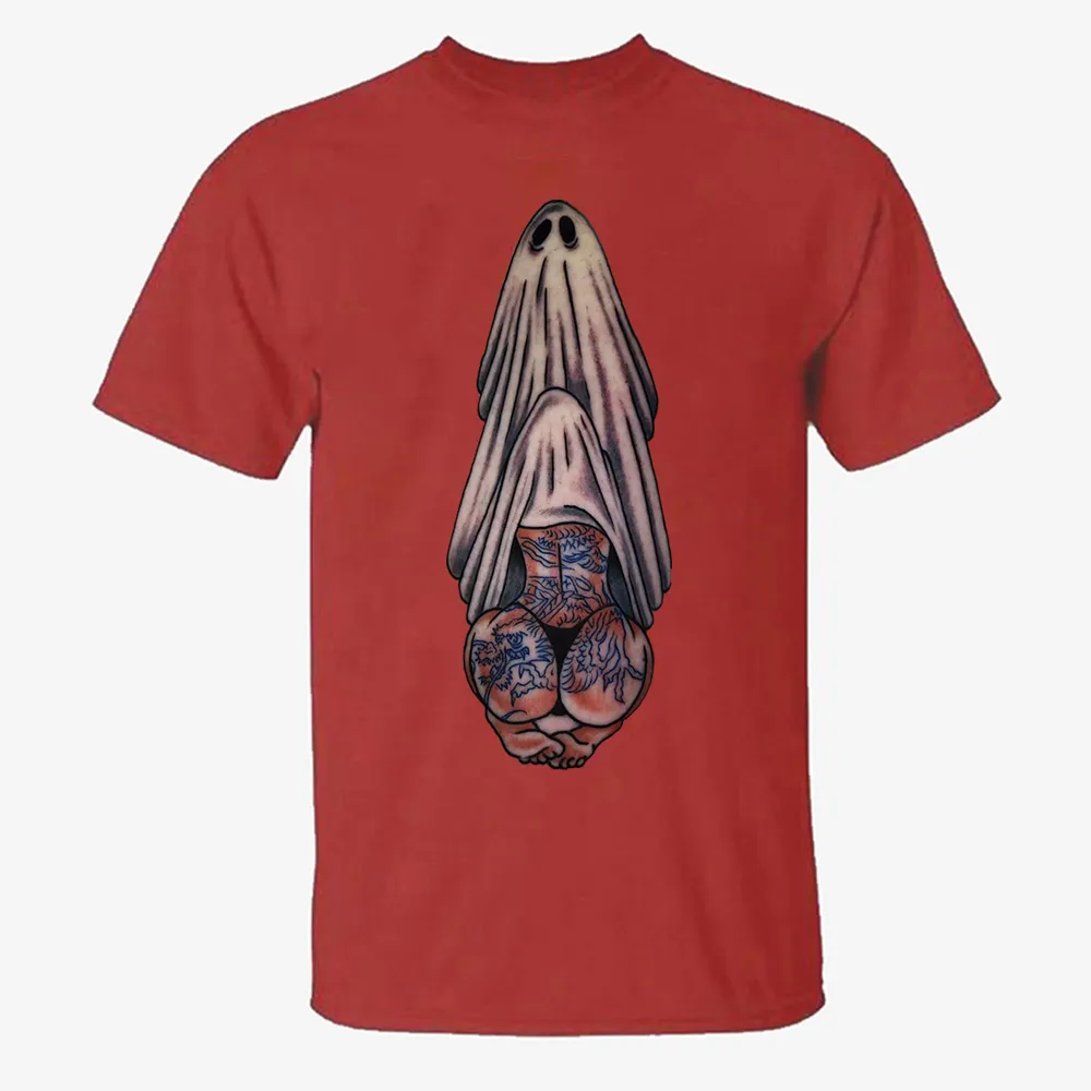 Ghost And The Tattooed Sexy Lady Printed Men's T-shirt