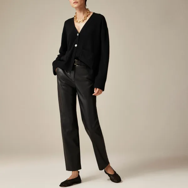 Kate straight-leg pant in faux leather