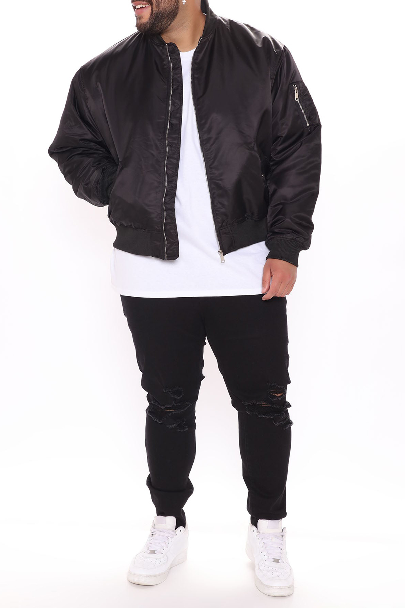 Classic Bomber Jacket - Black