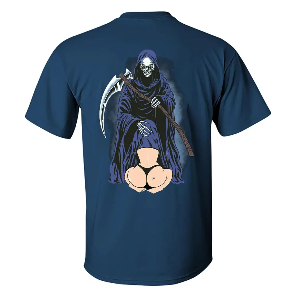 Hiding In The Reaper Crotch Printed Men's T-shirt