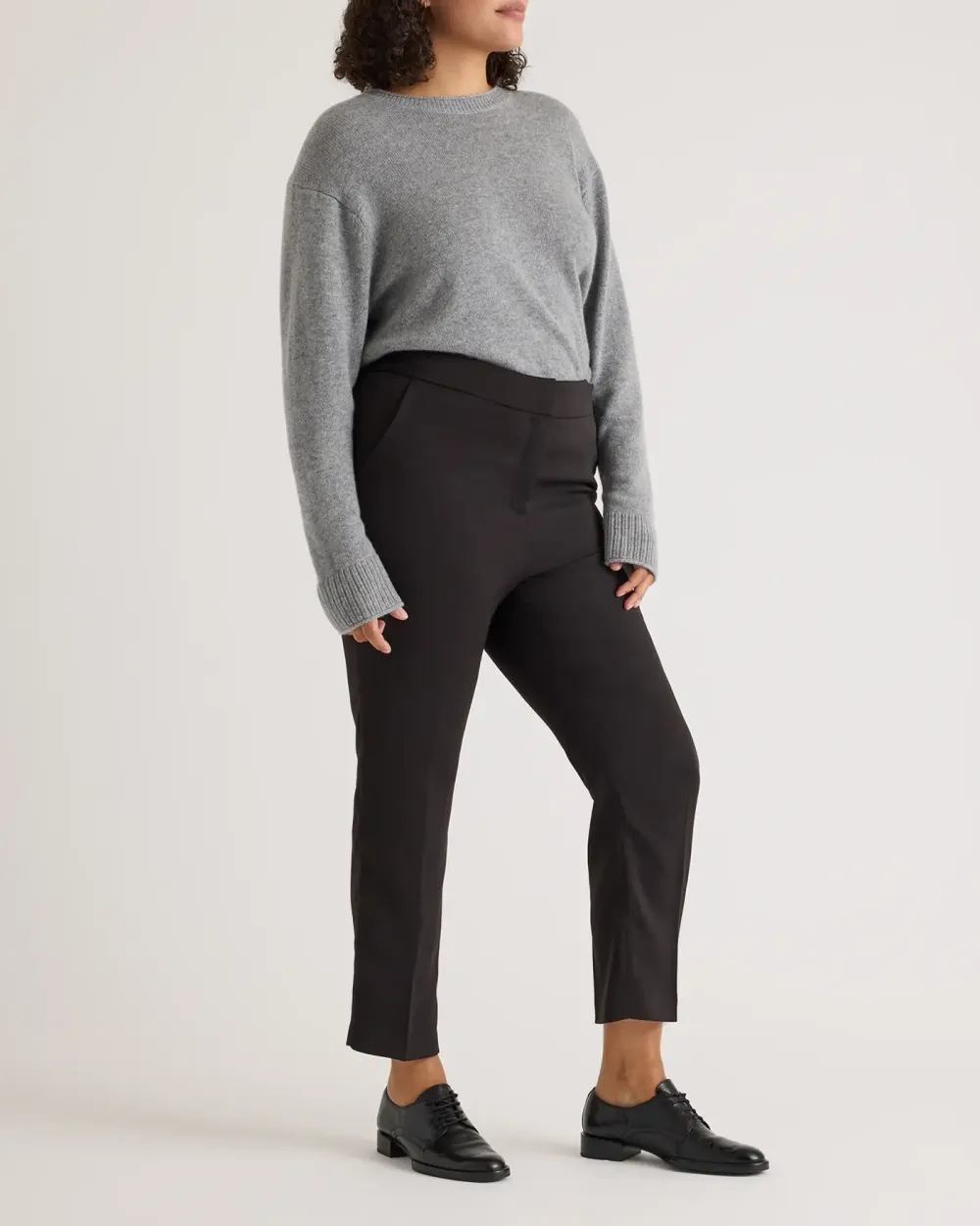 Stretch Crepe Ankle Pants