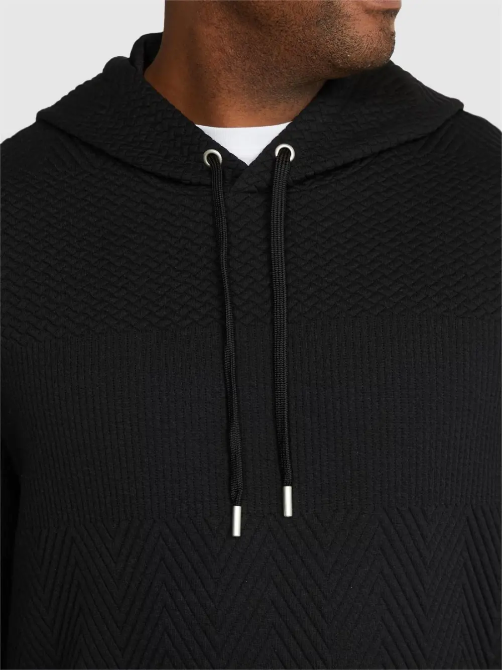 BLACK BRADLEY JACQUARD HOODIE