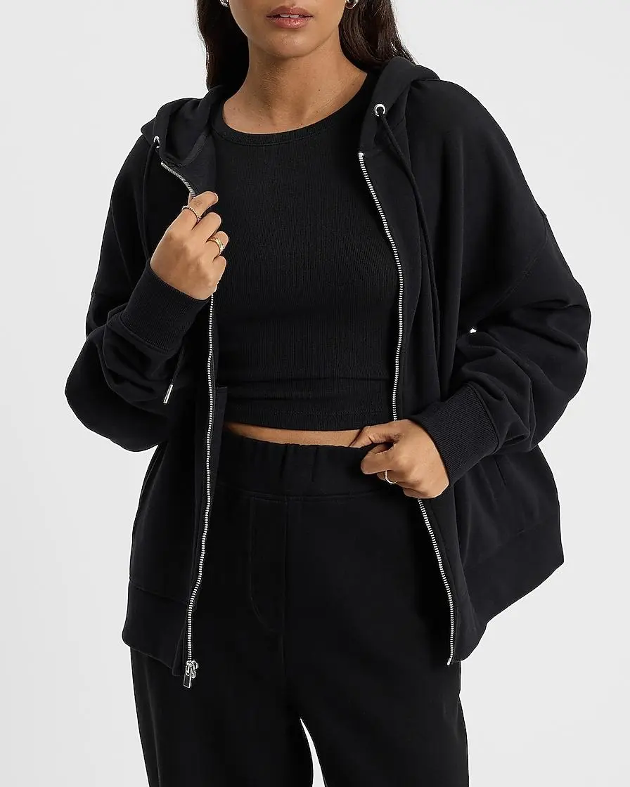 Relaxed Zip Up Hoodie