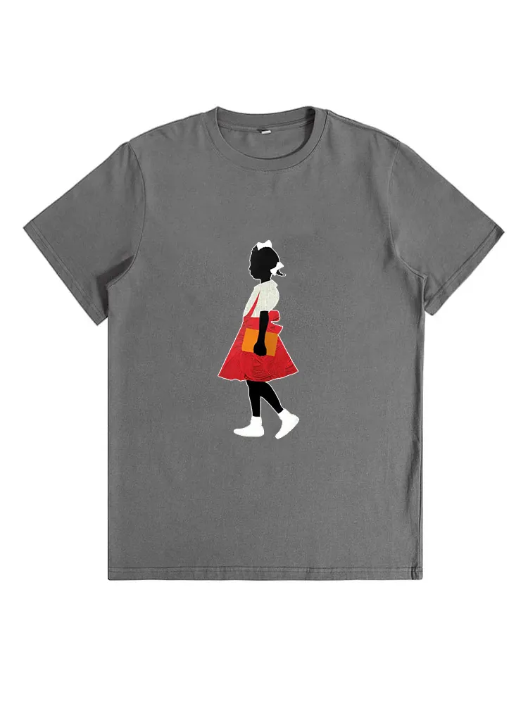 Black Girl In Red Dress Art Print Casual T-Shirt