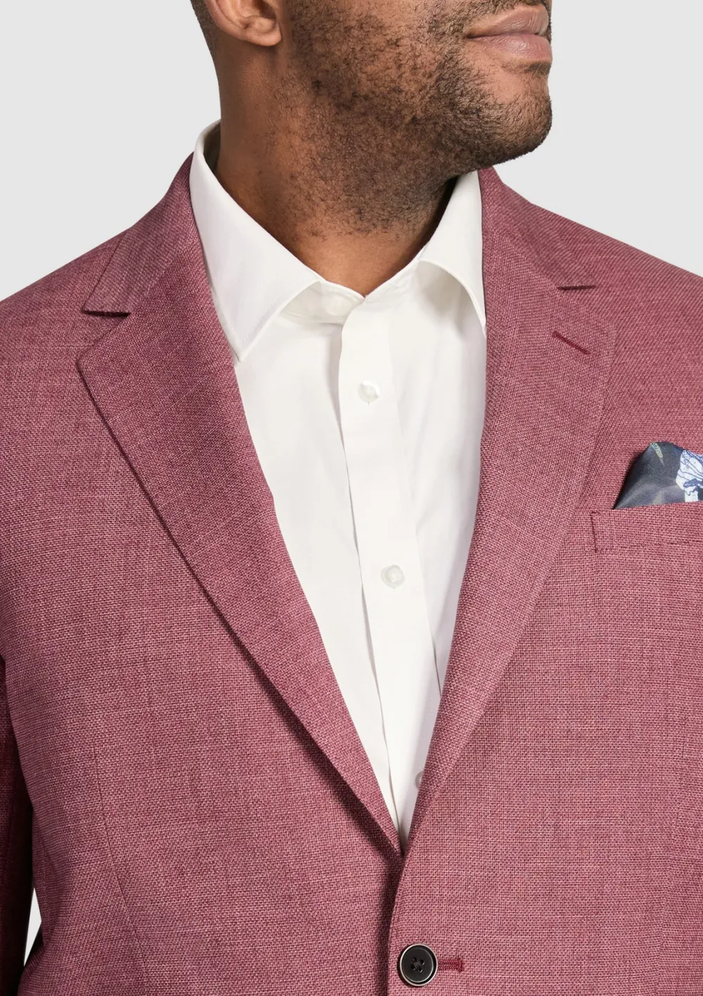 RASPBERRY BLAKE TEXTURED STRECH BLAZER