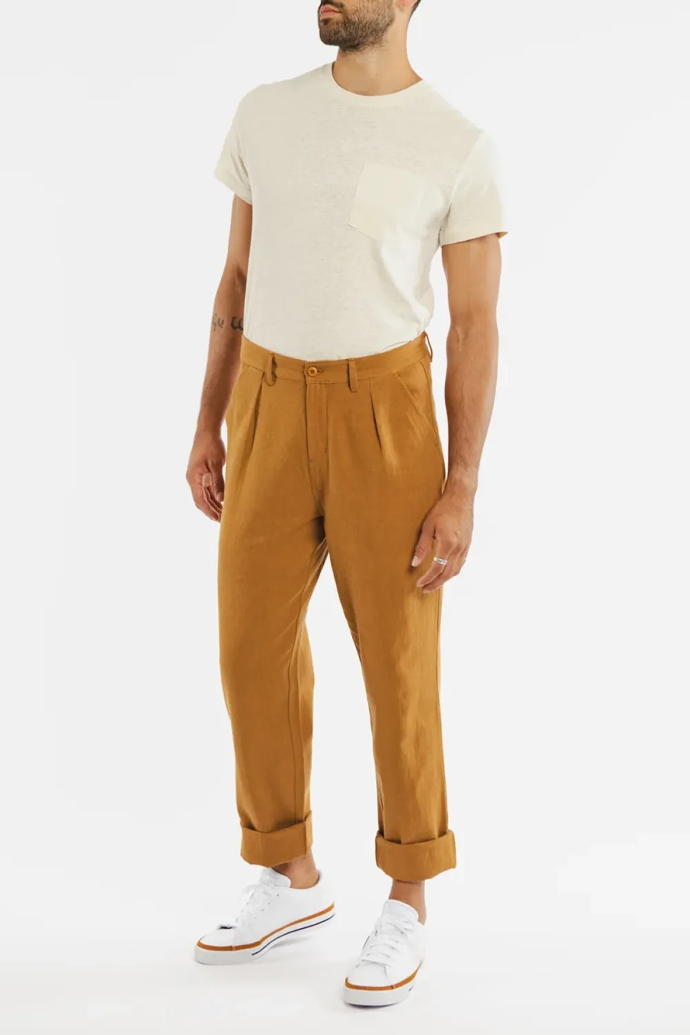 Tailored Wool Blend Pants