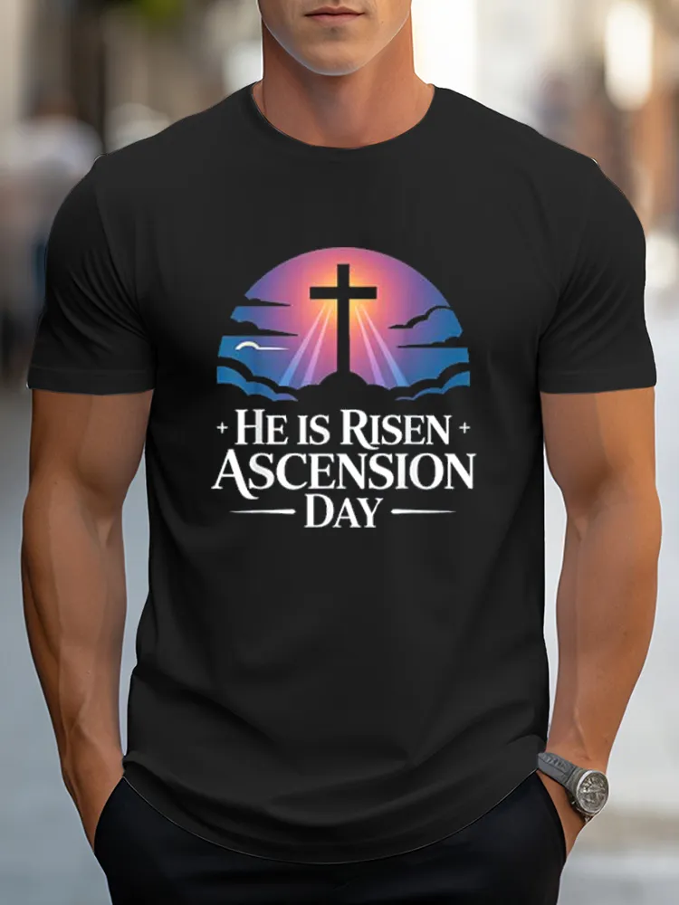 Men'S He Is Risen Ascension Day T-Shirt