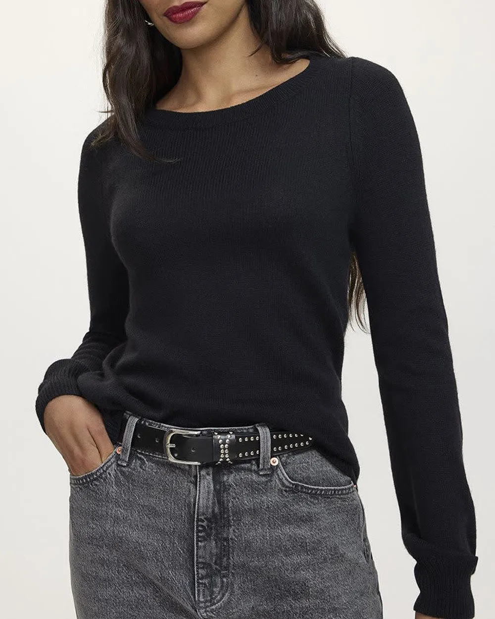 Cashmere-Blend Boat-Neck Sweater