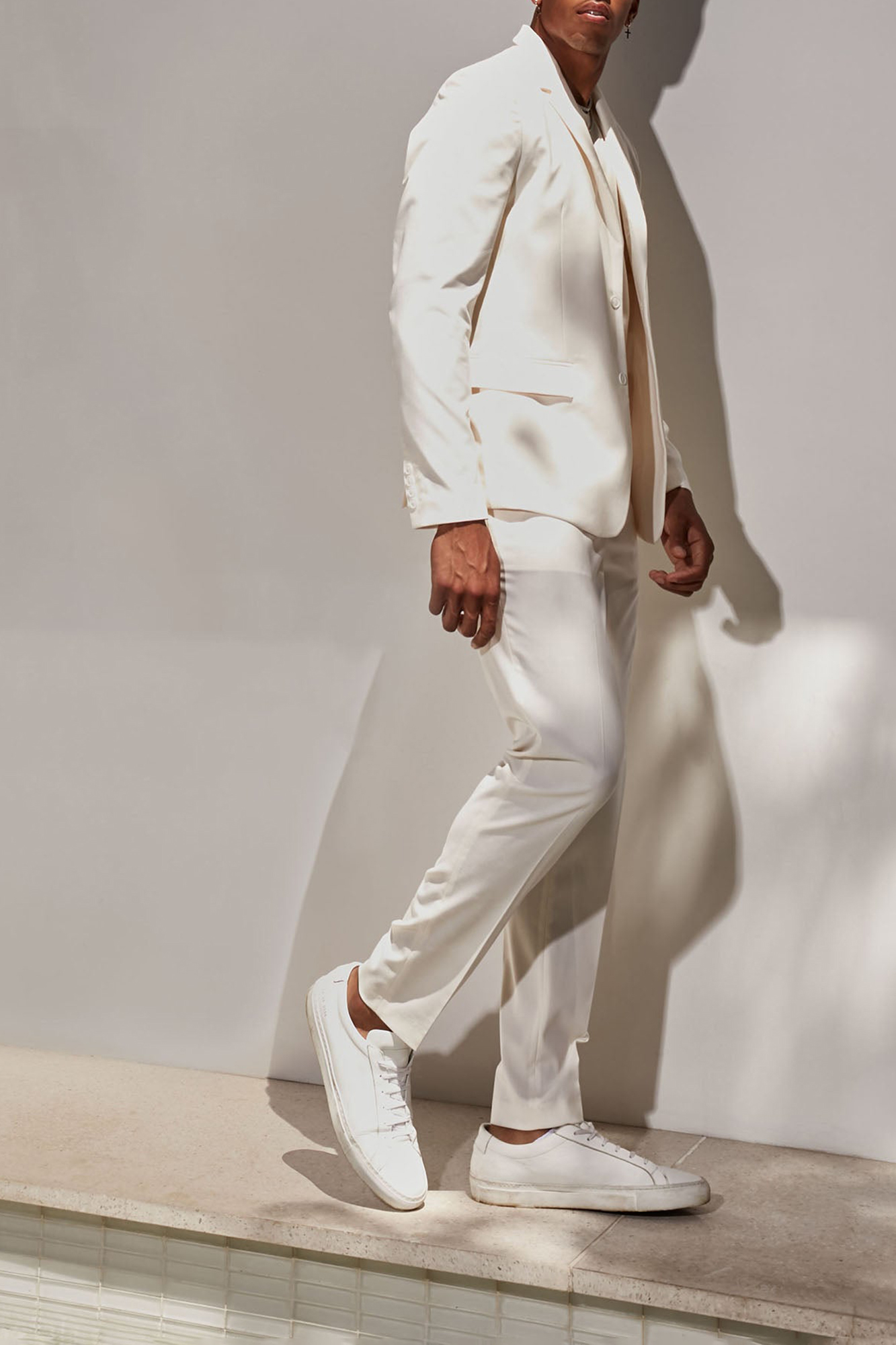 100% Polyester Lining Trouser - Off White