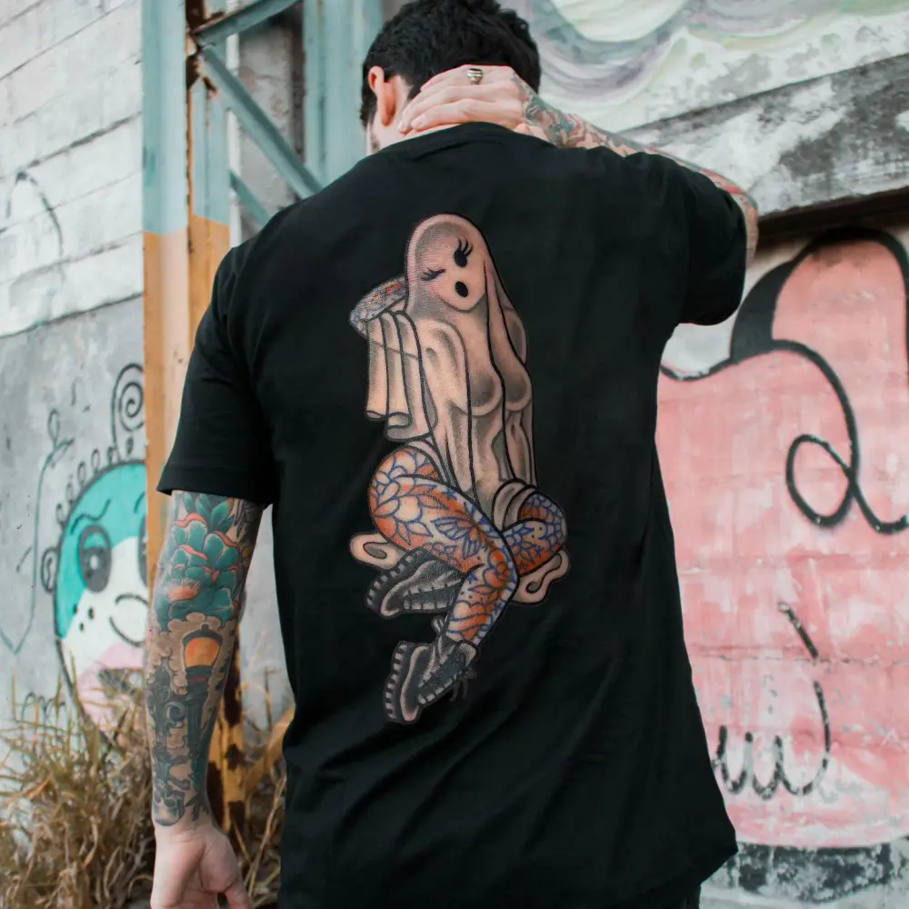 Sexy Ghost Lady Print Men's T-shirt