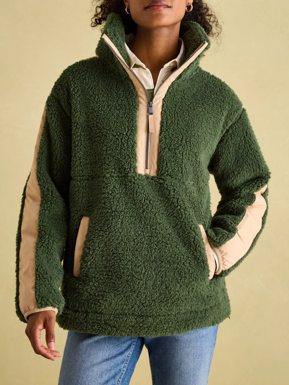 Tilly Green Quarter Zip Fleece