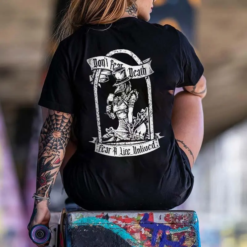 Don't Fear Death Printed Women's T-shirt
