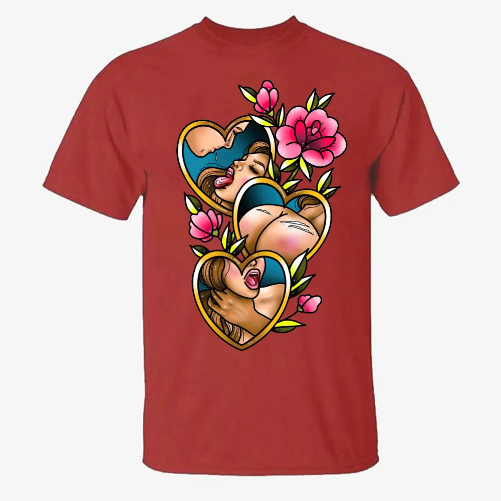 Choke Me Up Floral Tattoo Printed Men's T-shirt