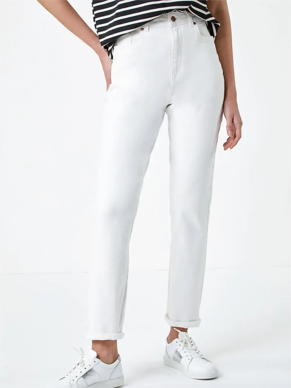 White resort skinny trousers