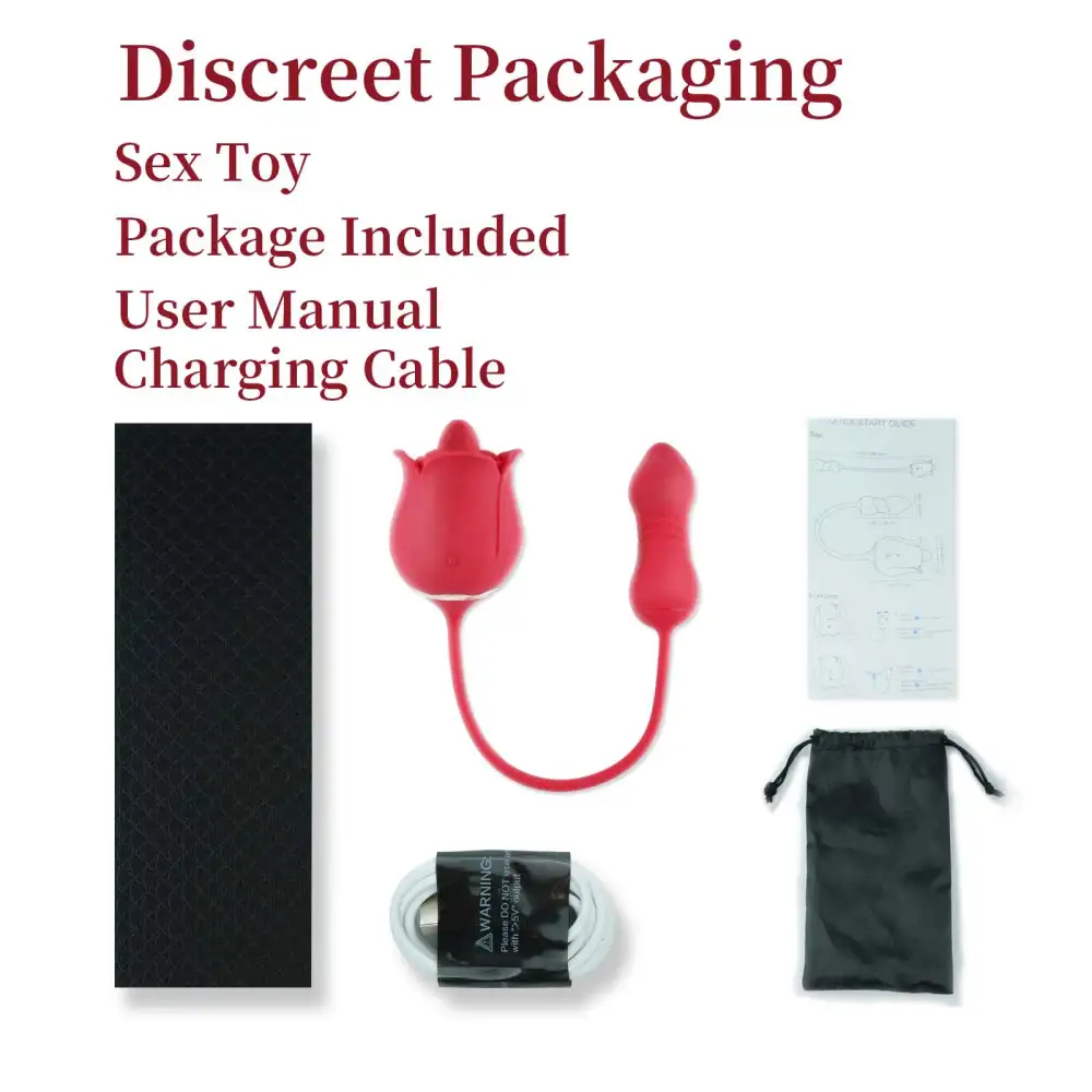 LickMaster 2.0 Tongue Licking Thrusting Vibrating Rose Extender