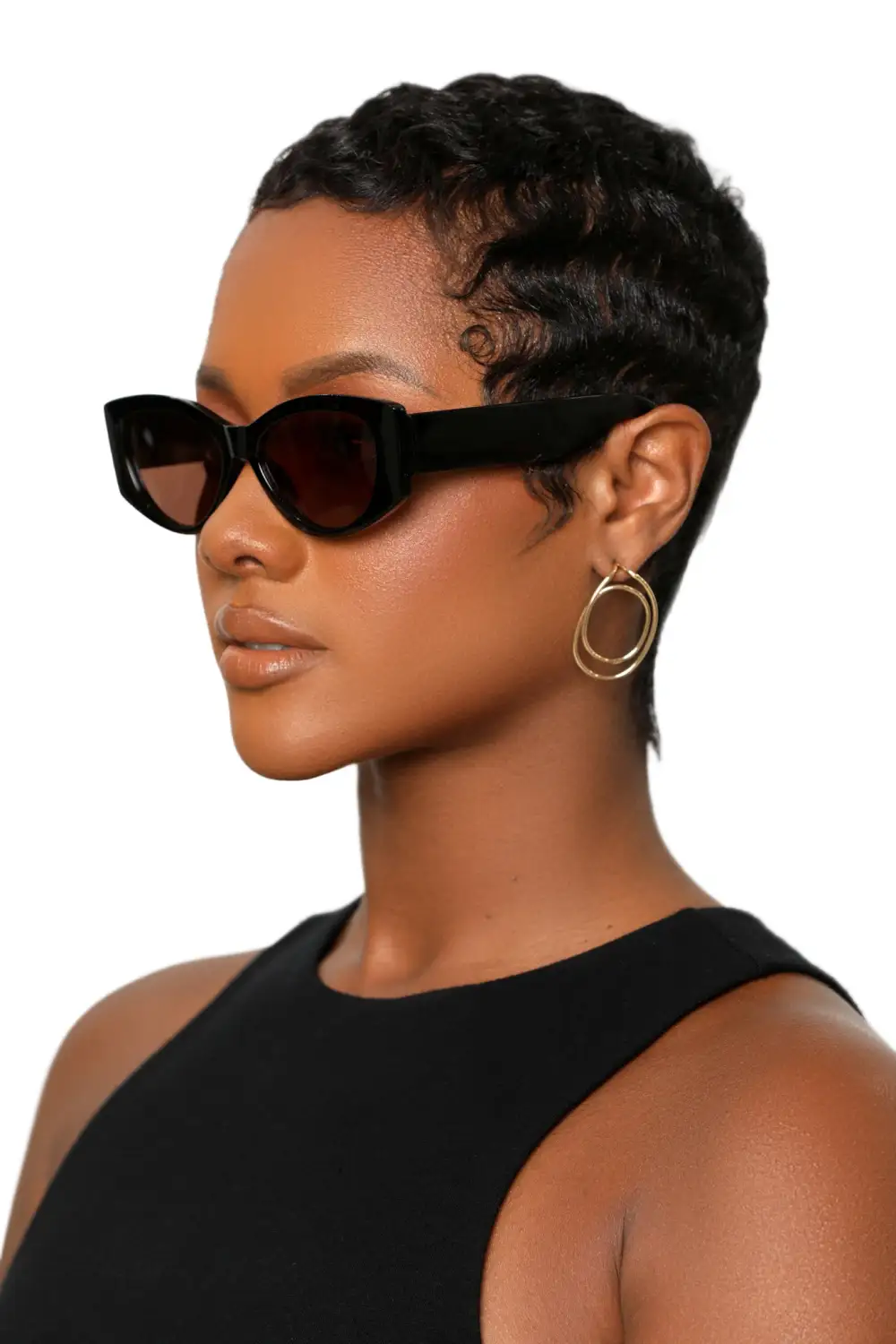 Sunscape Cat Eye Sunglasses (Brown Lens)