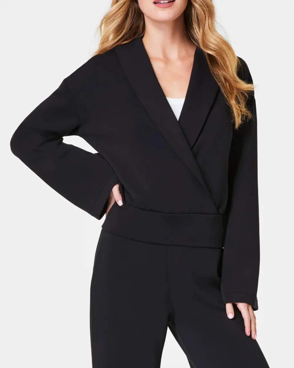 Shawl Collar Wrap Top