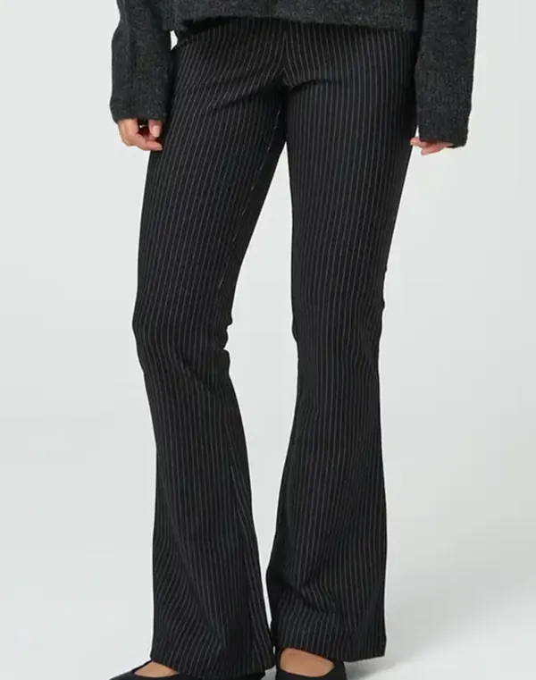 High Rise Pinstripe Ponte Pant