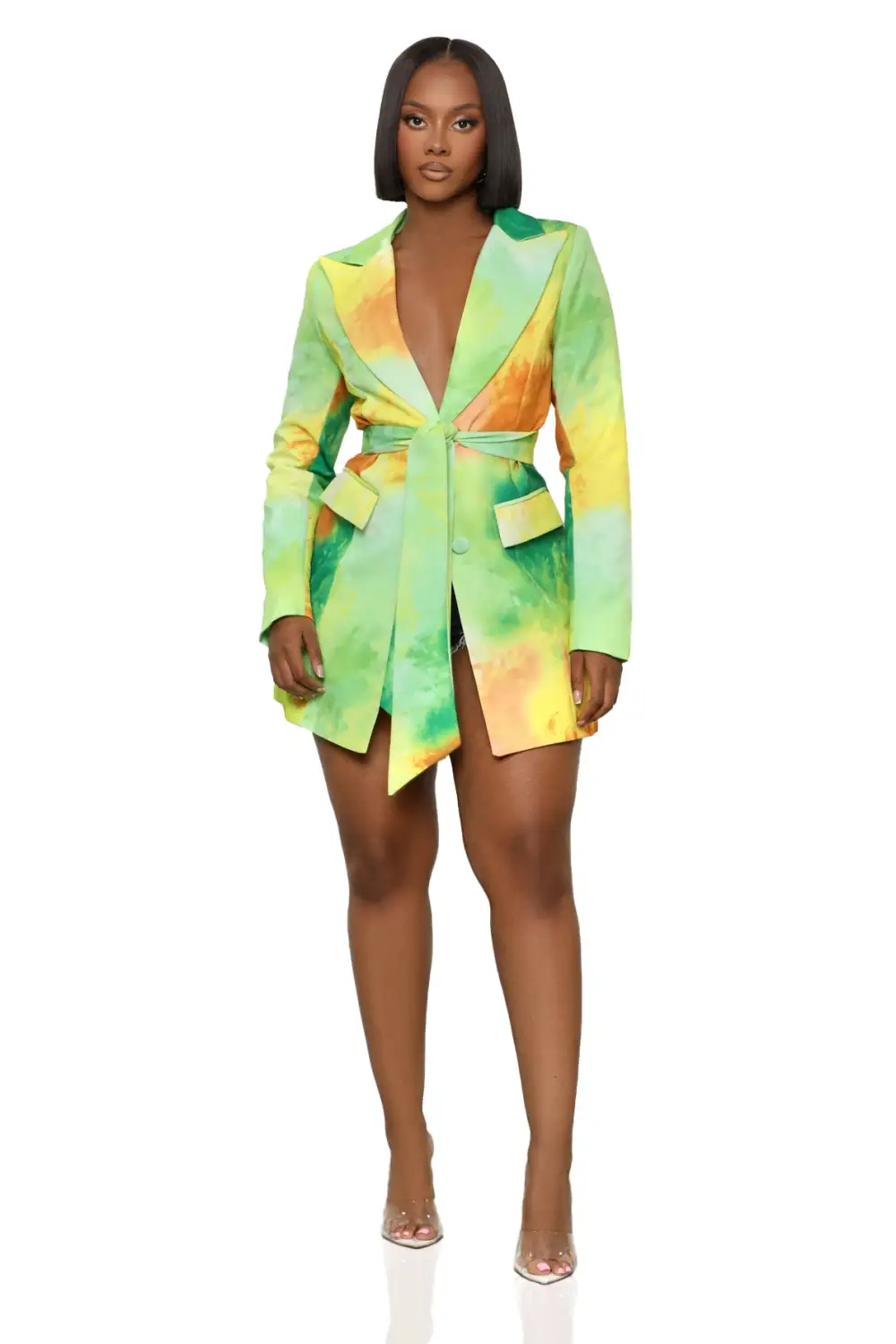 Color Flash Blazer (Green Multi)