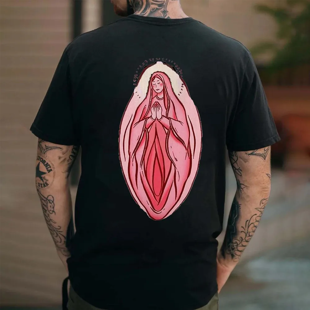 Virgin Mary Printed Men's T-shirt