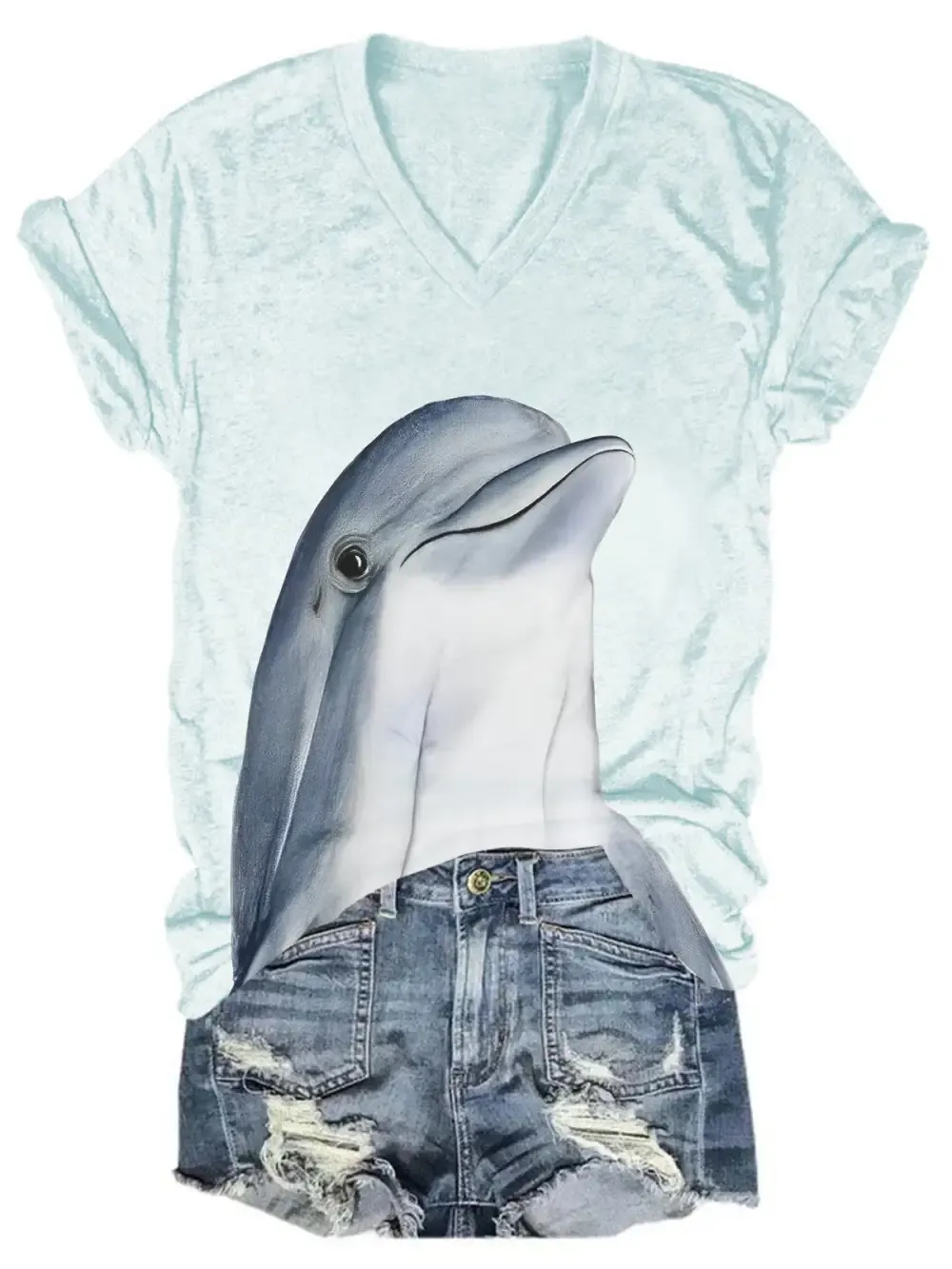 Baby Dolphin V Neck T-shirt