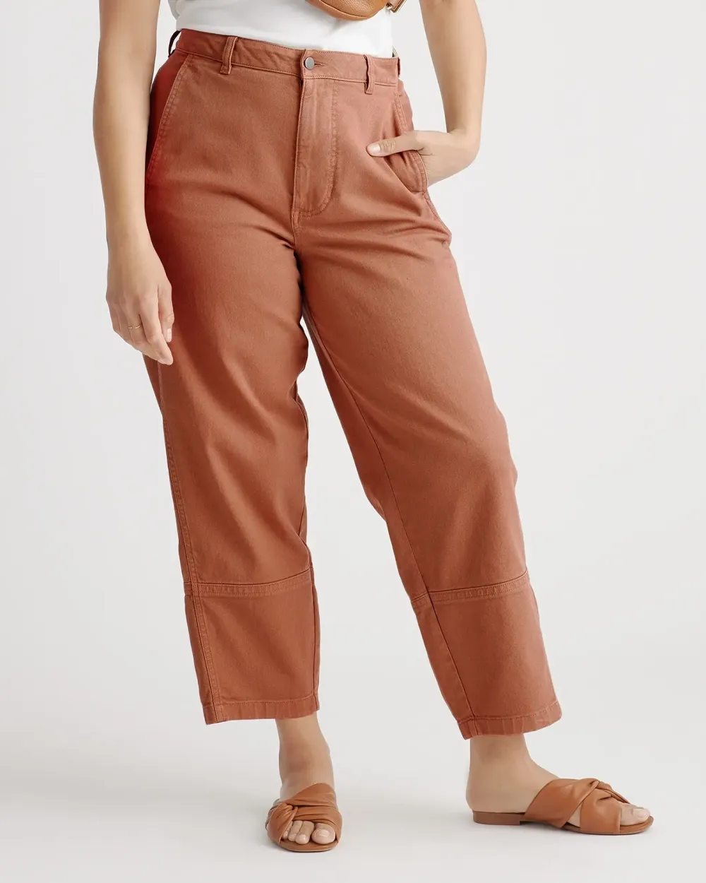 Twill Barrel Cotton Pants