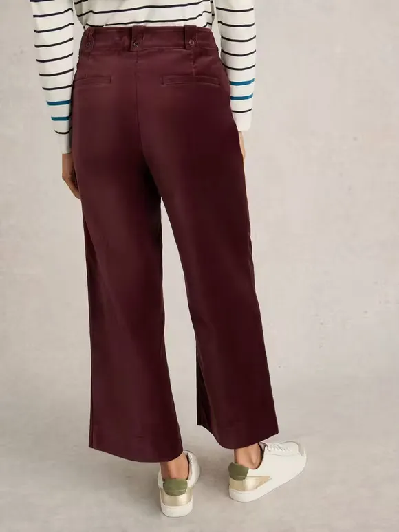 Belle Cropped Velvet Trouser