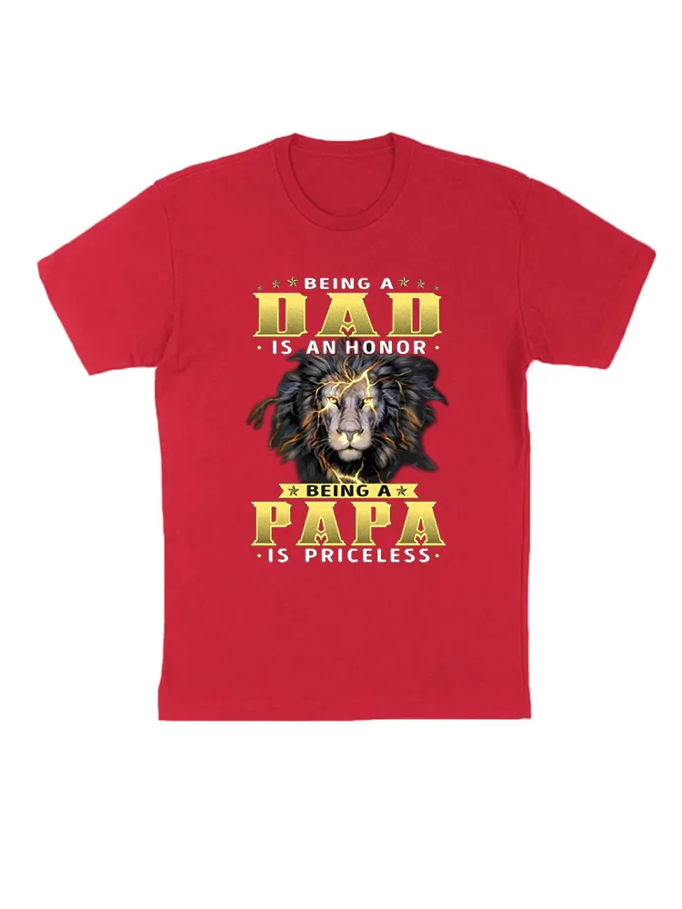 Being A Dad Is An Honor Lion T-Shirt